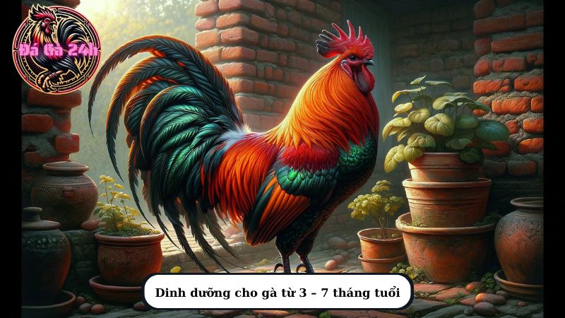 Dinh dưỡng cho gà từ 3 – 7 tháng tuổi